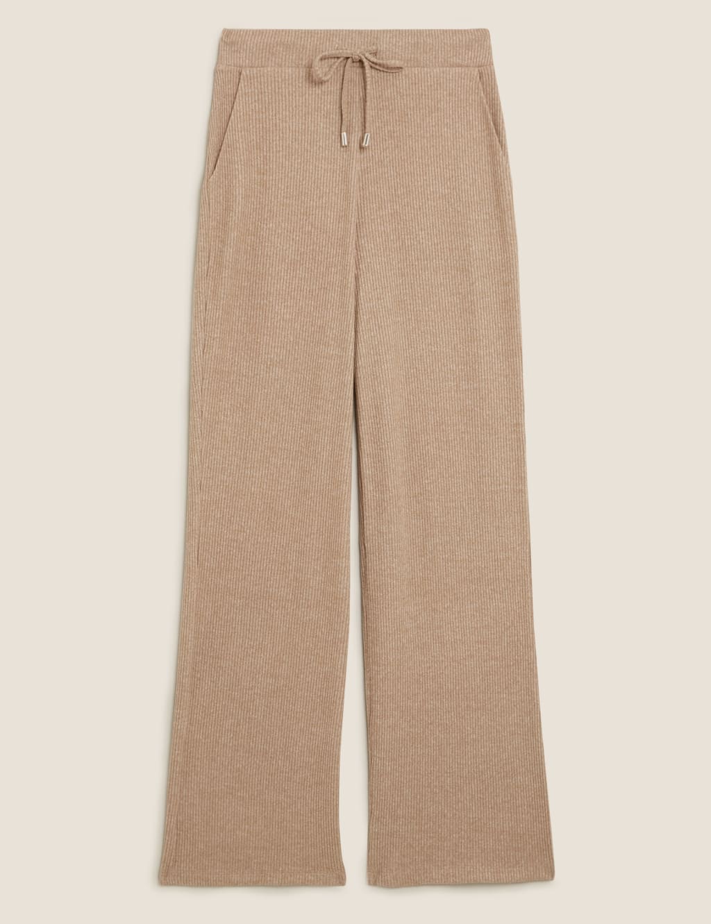Jersey Ribbed Wide Leg Joggers 2 of 5