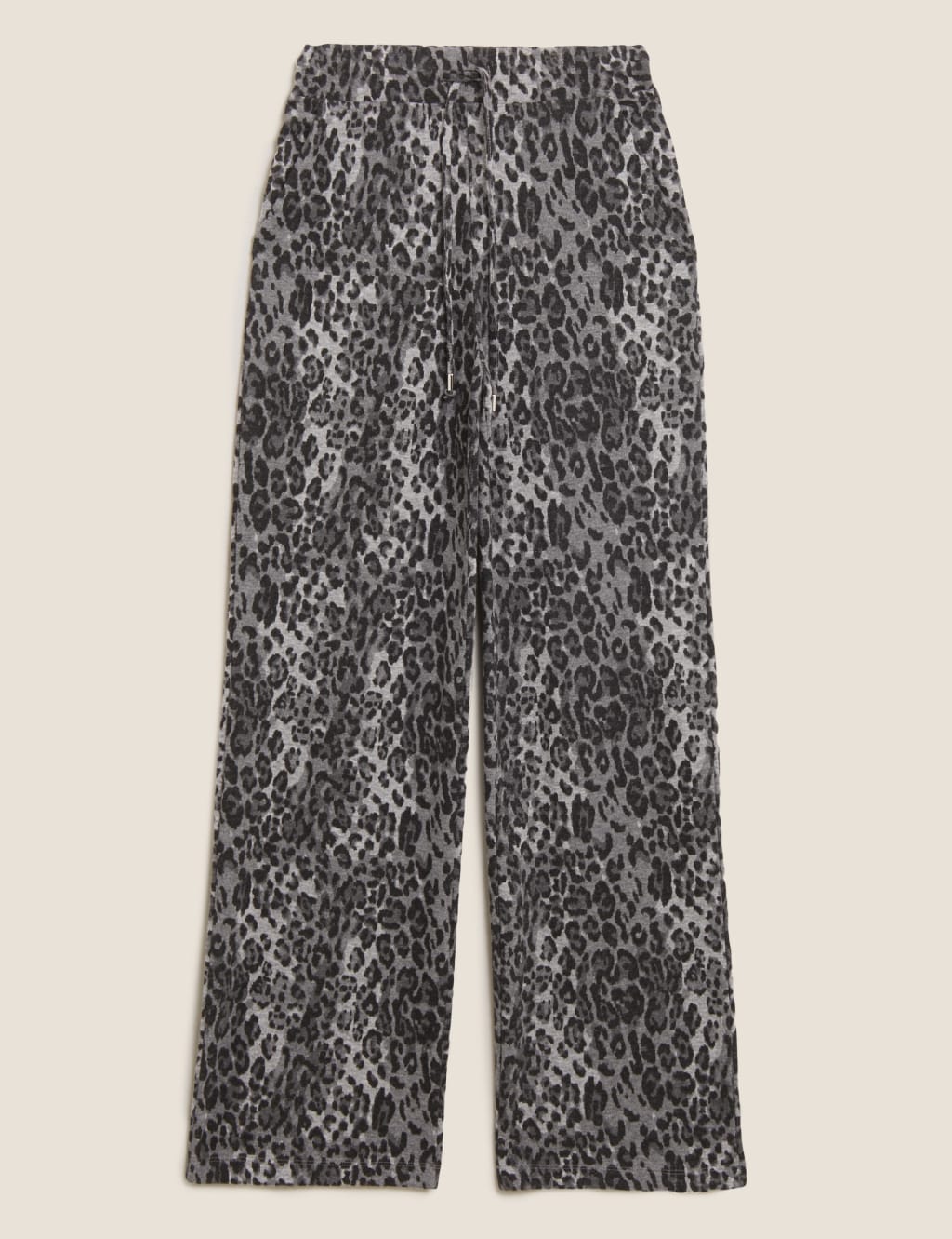 JERSEY ANIMAL PRINT WIDE LEG JOGGER 2 of 5