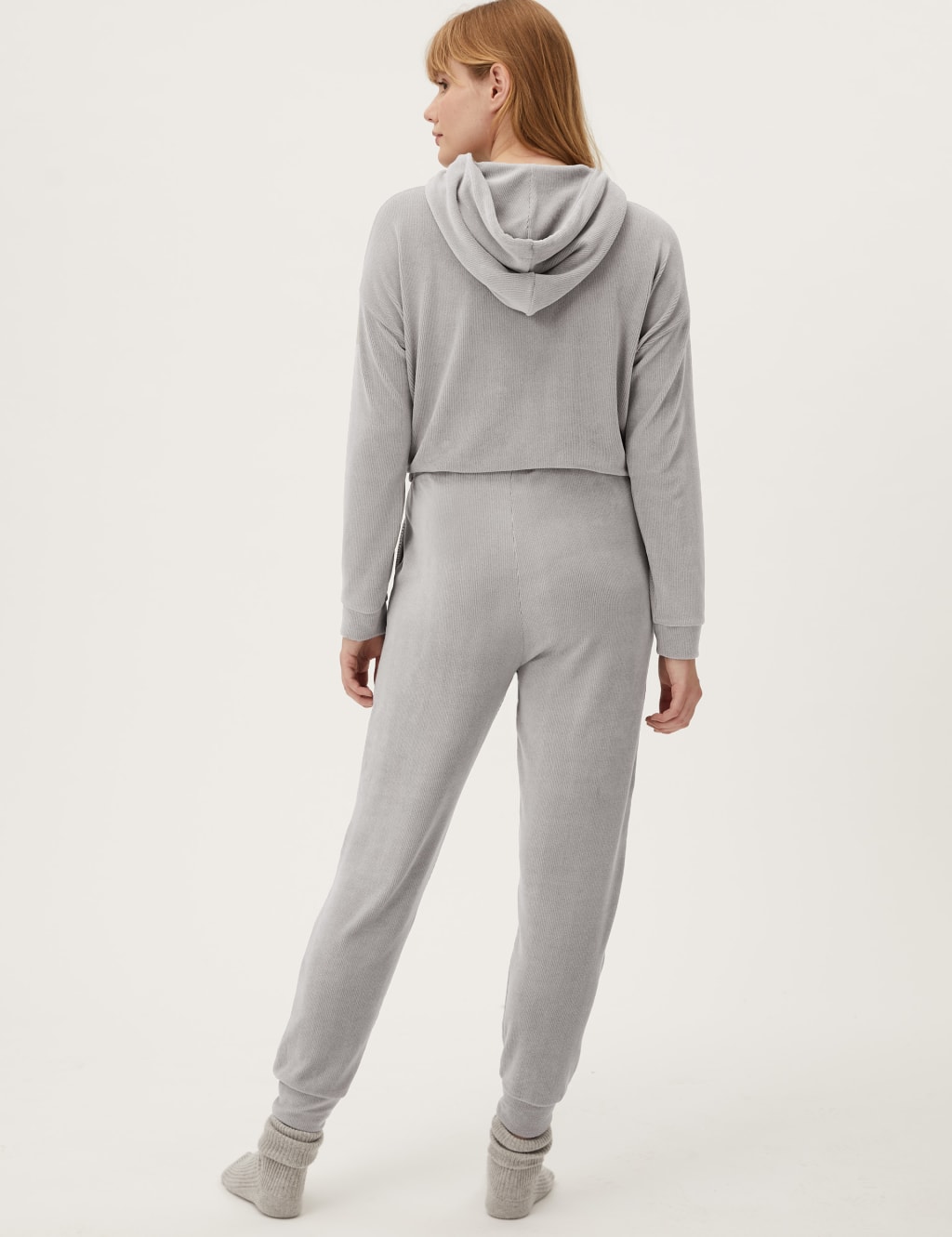 Velour cuffed joggers hot sale