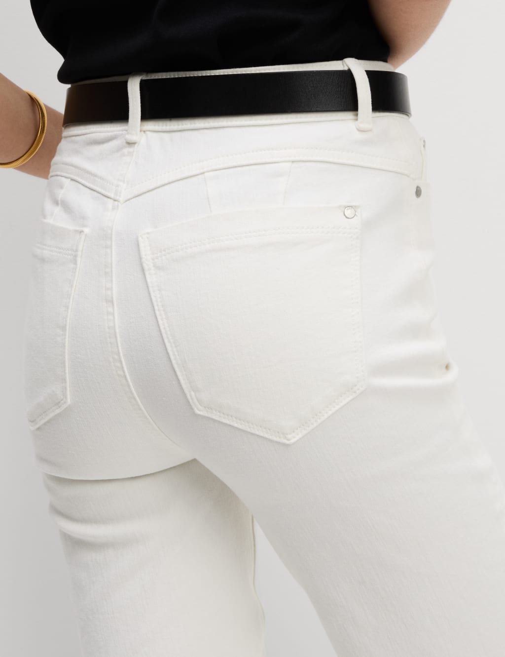 Cotton Rich High Waisted Magic Denim Shorts 3 of 4