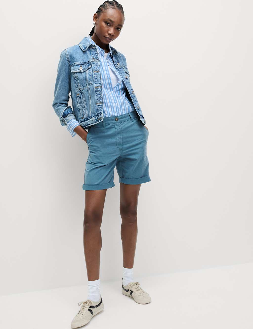 Cotton Rich Tea Dyed Chino Shorts 3 of 5