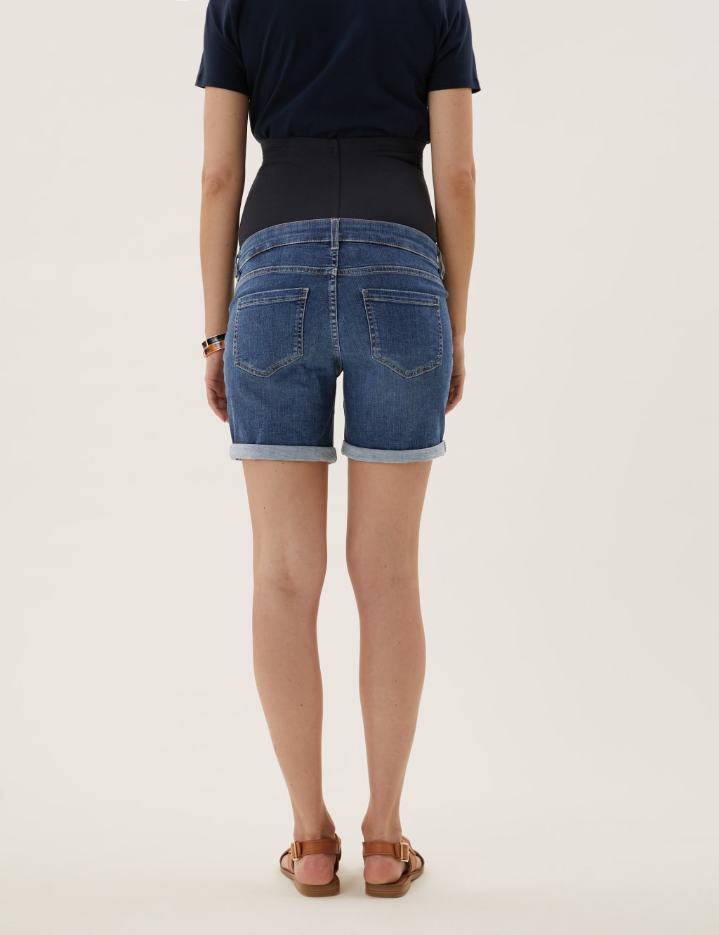 Maternity Denim Boyfriend Over Bump Shorts 4 of 5
