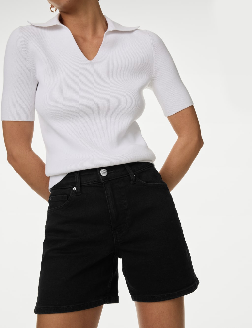 M&s ladies denim shorts sales