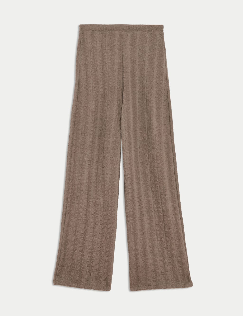 Textured Elasticated Waist Wide Leg Trousers 2 of 5