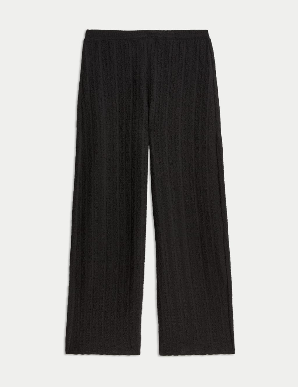 Textured Elasticated Waist Wide Leg Trousers 2 of 5