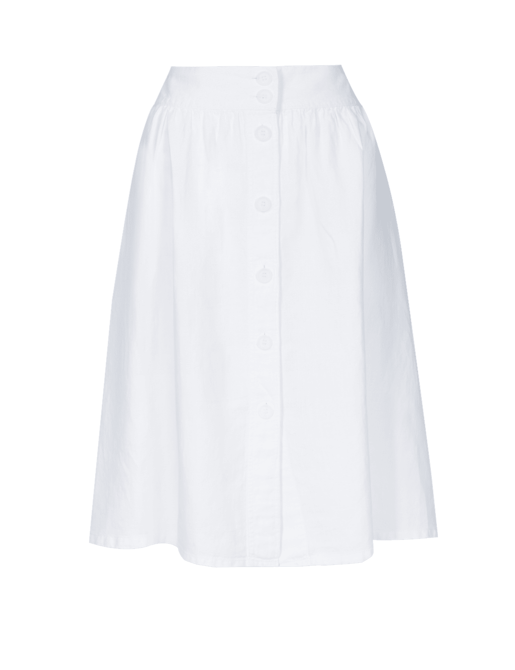 Linen Blend Herringbone A-Line Skirt 2 of 5
