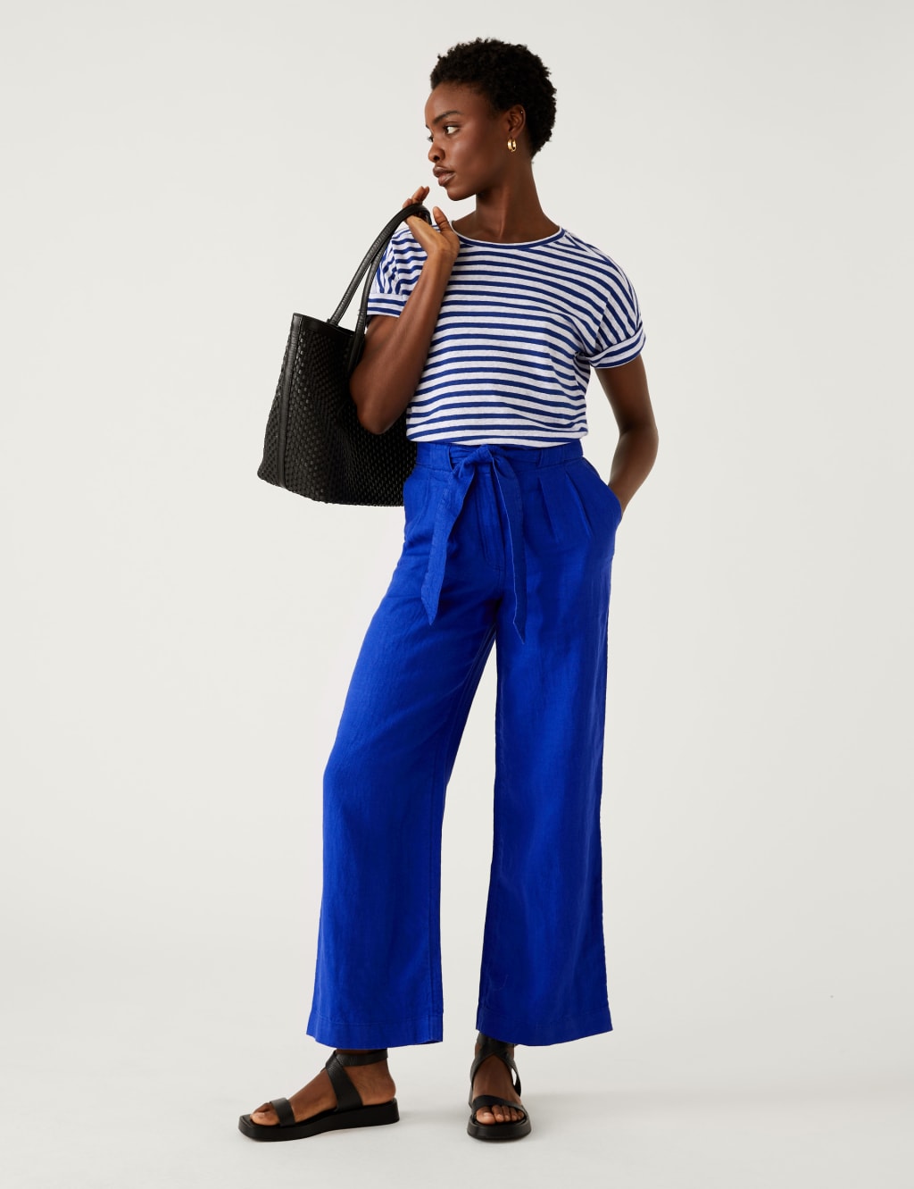 M&s linen trousers ladies shop
