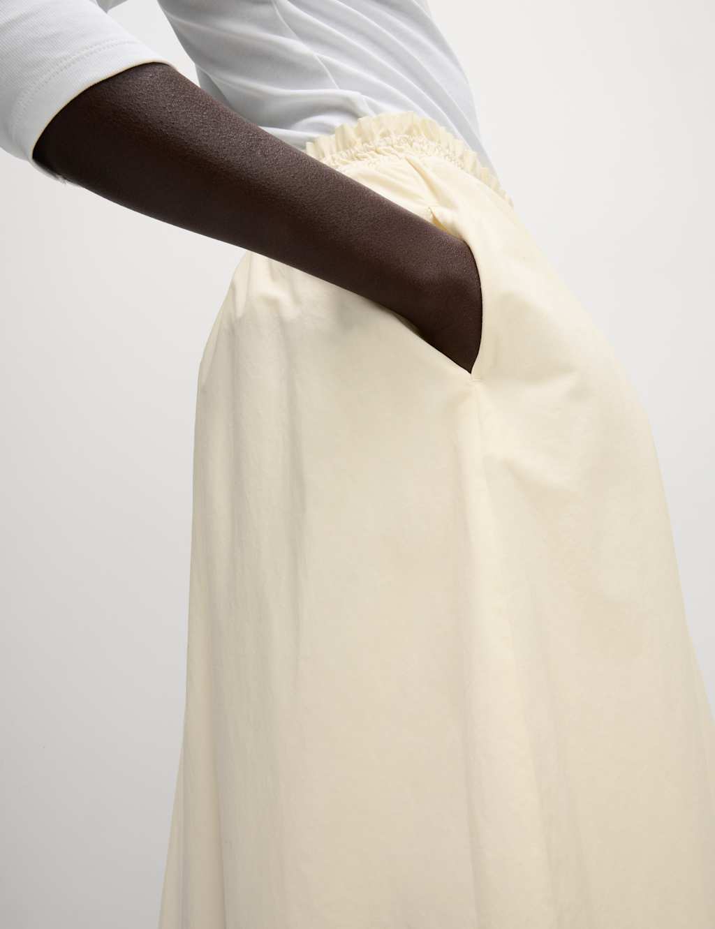 Pure Cotton Poplin A-line Skirt 3 of 5