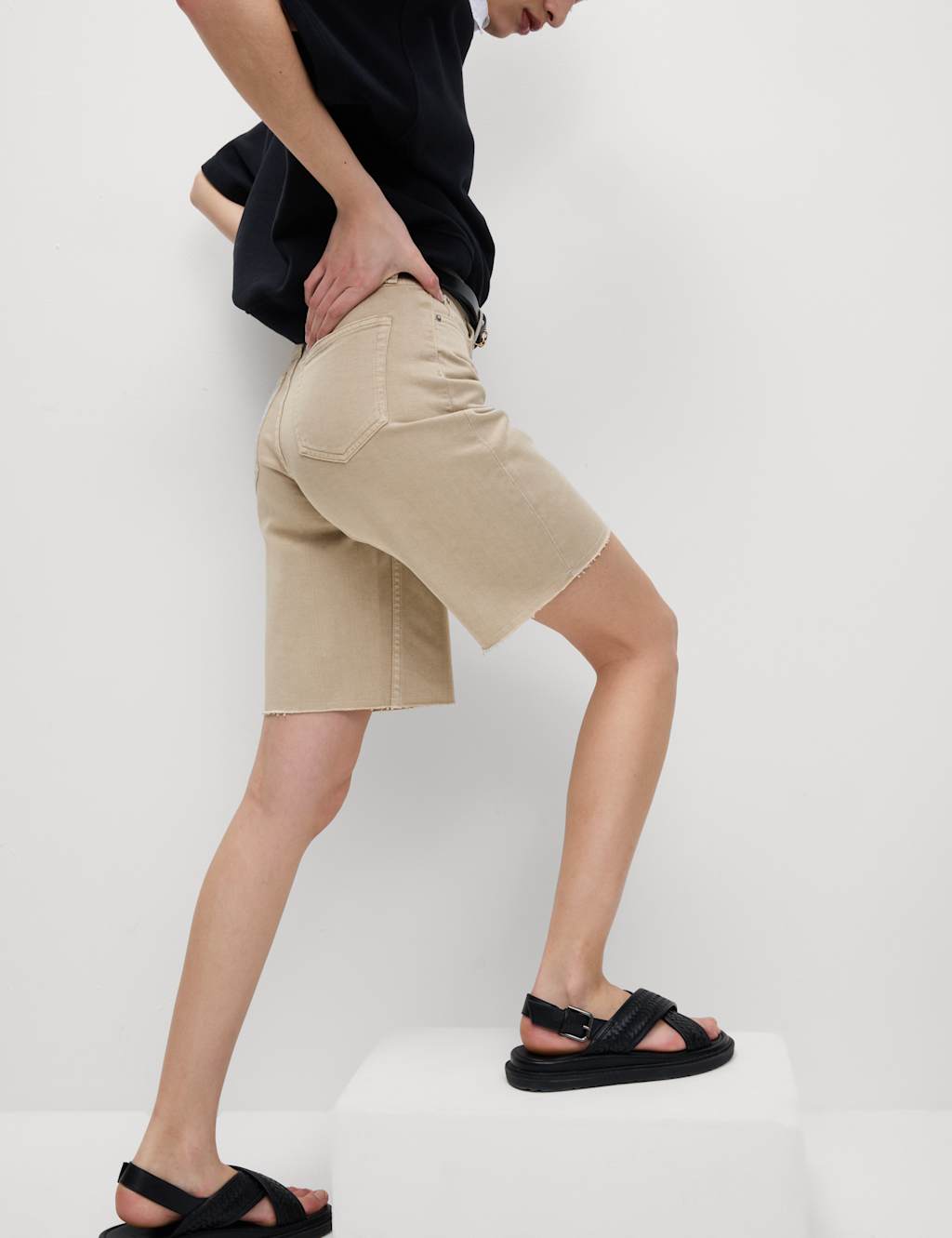 Pure Cotton Denim Bermuda Shorts 5 of 6