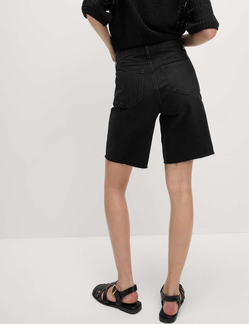 Pure Cotton Denim Bermuda Shorts 3 of 5