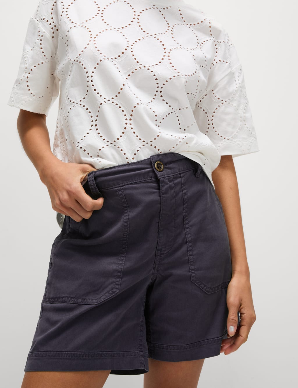 Cotton Blend Cargo Shorts 4 of 5