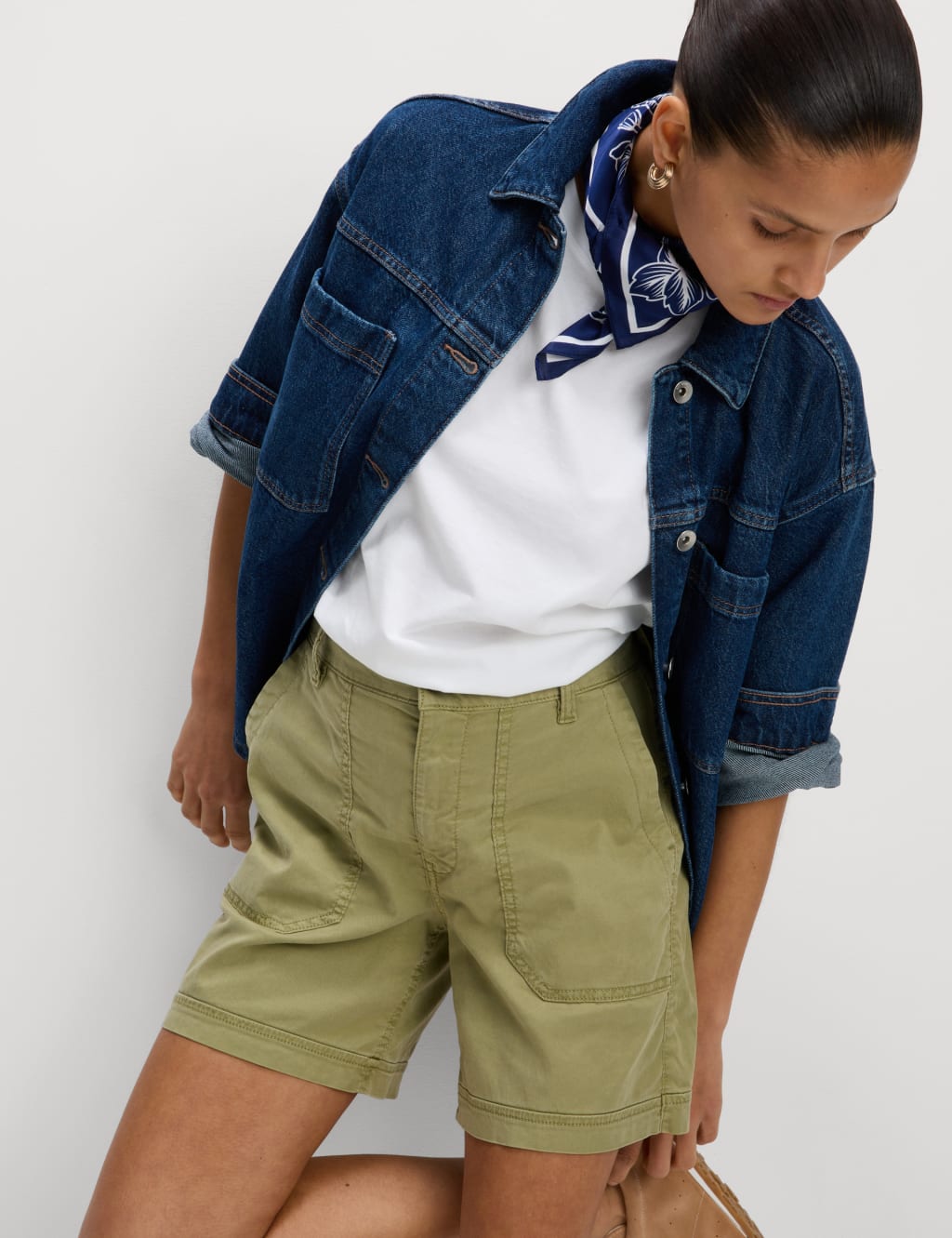 Cotton Blend Cargo Shorts 4 of 5