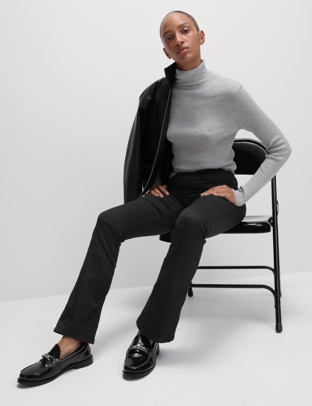 Black flare jeggings shop