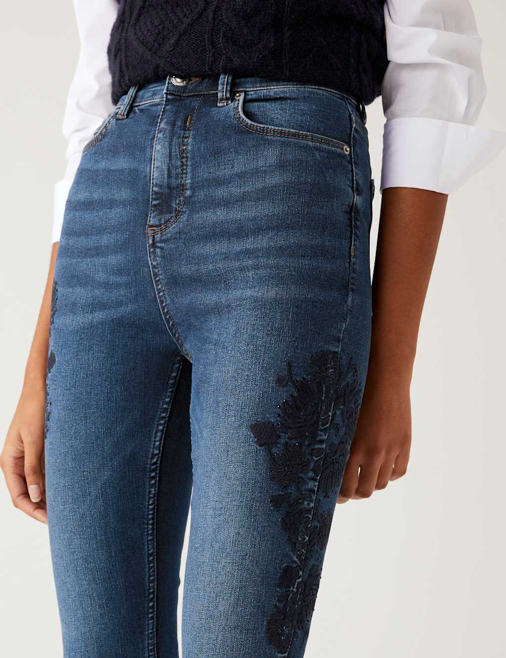 Ivy Premium Embroidered Skinny Jeans 4 of 6