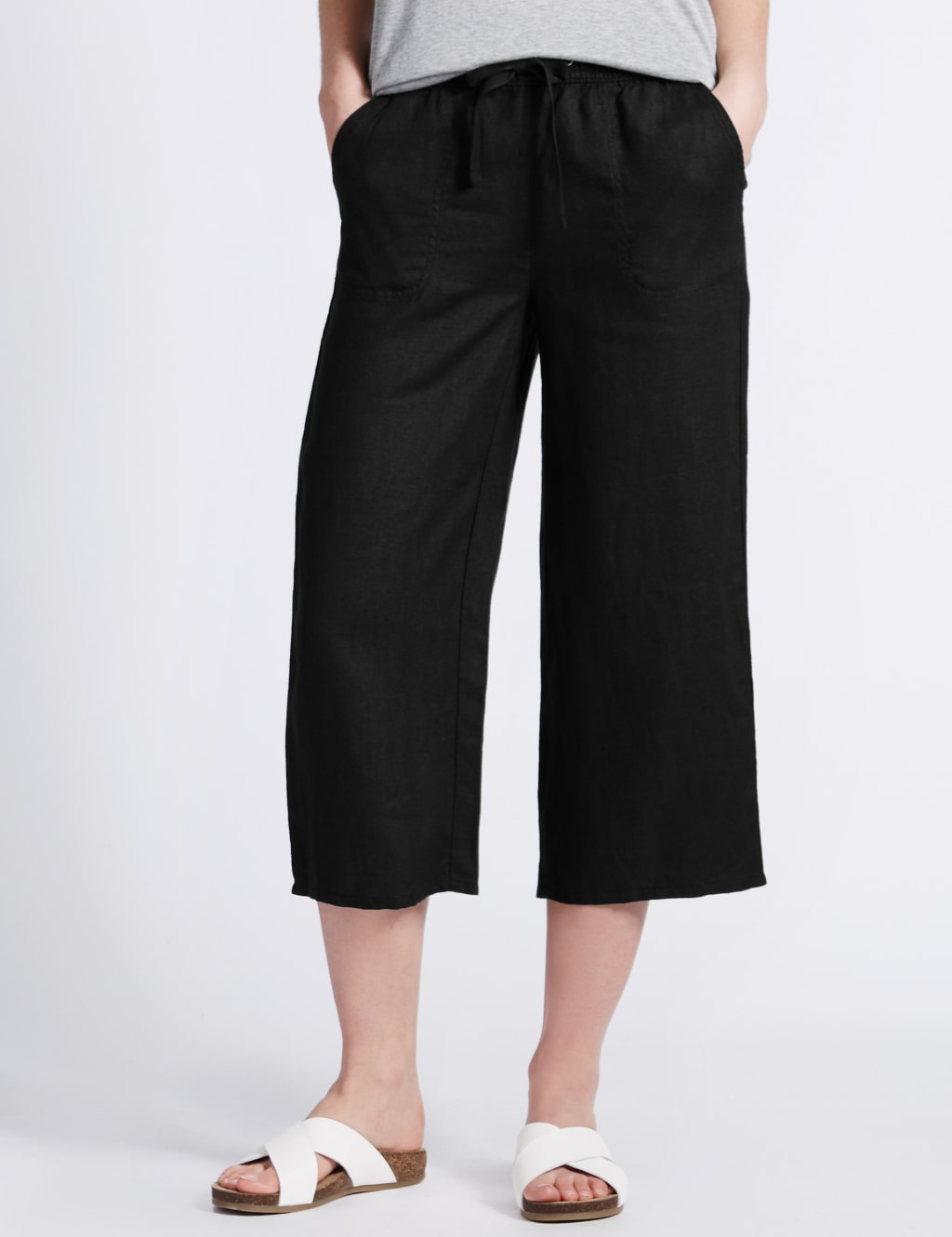 M&s ladies cropped linen trousers top