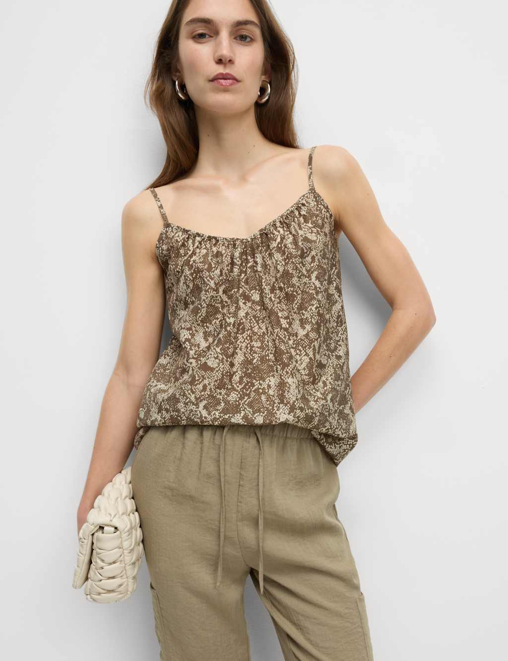 Crinkle Cargo Cuffed Joggers 3 of 8