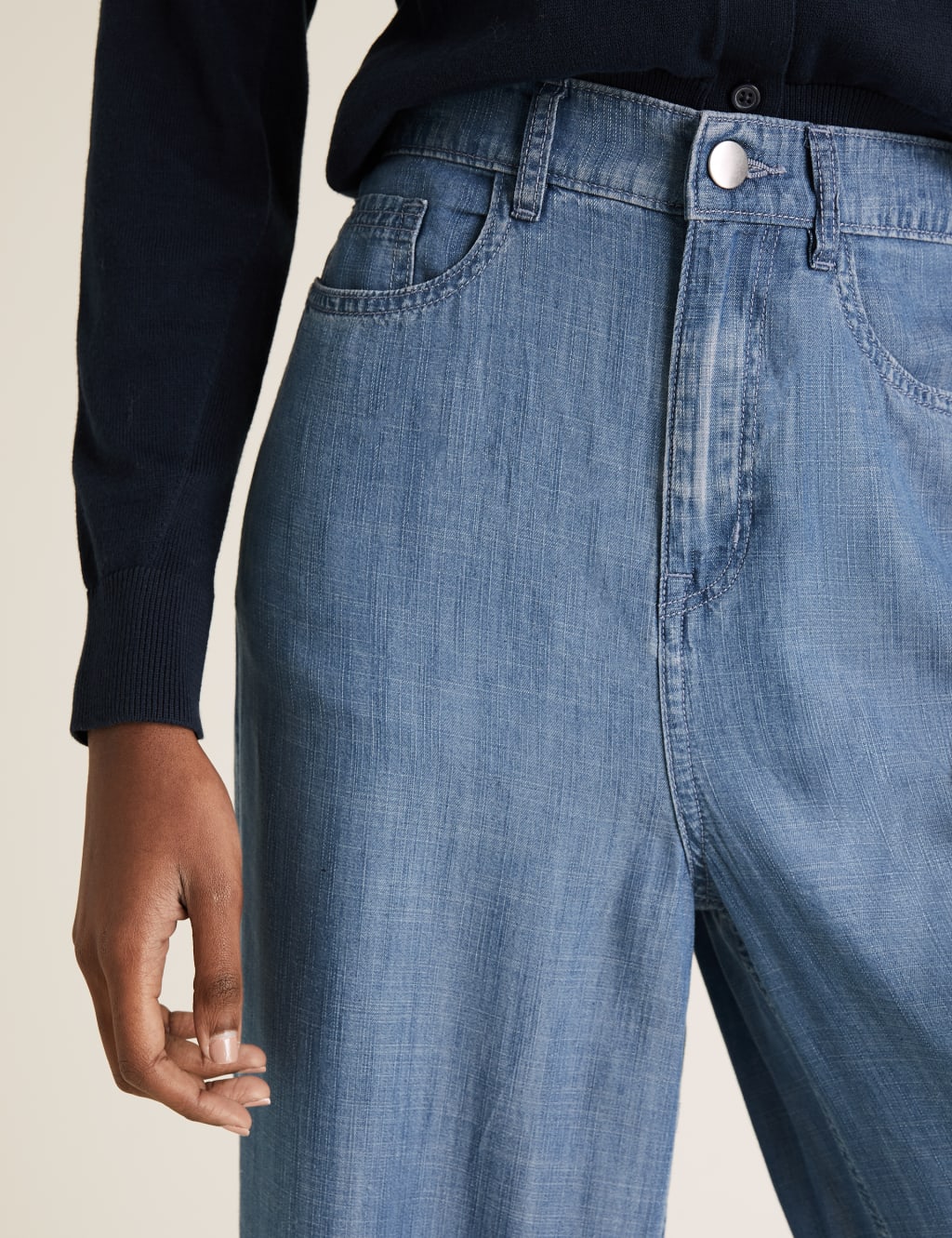 Tencel™ Denim High Waisted  Wide Leg Jeans 3 of 5