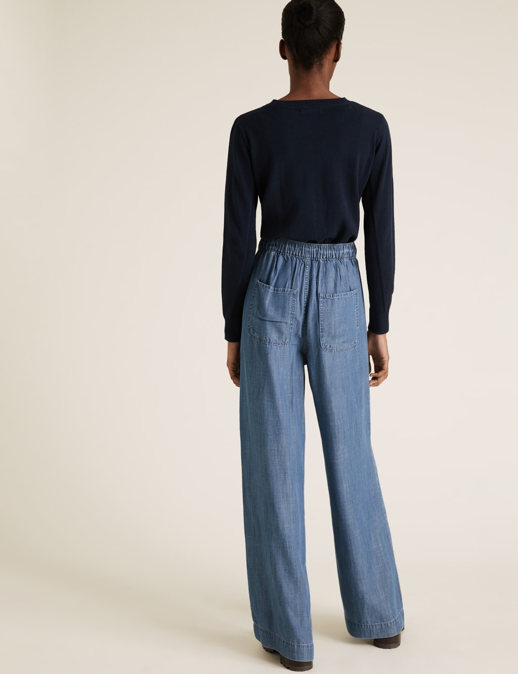 Tencel™ Denim High Waisted  Wide Leg Jeans 5 of 5