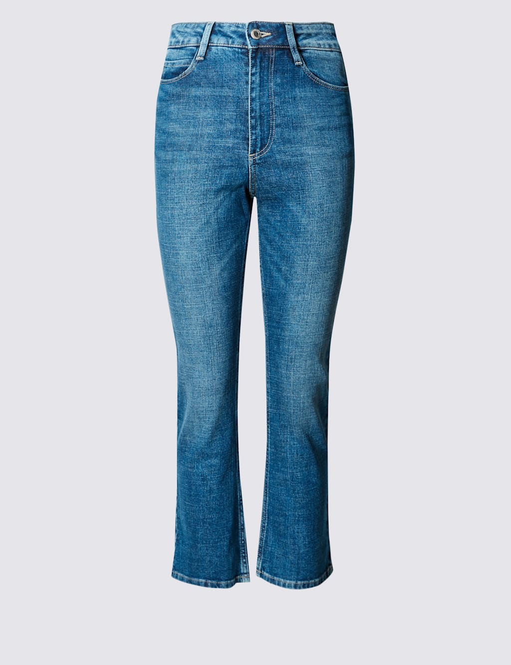 Flared Mid Rise Cropped Jeans 2 of 6