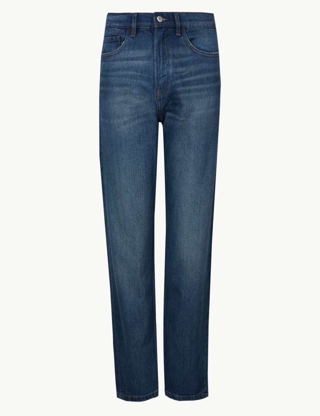 High Waist Straight Leg Ankle Grazer Jeans 2 of 5