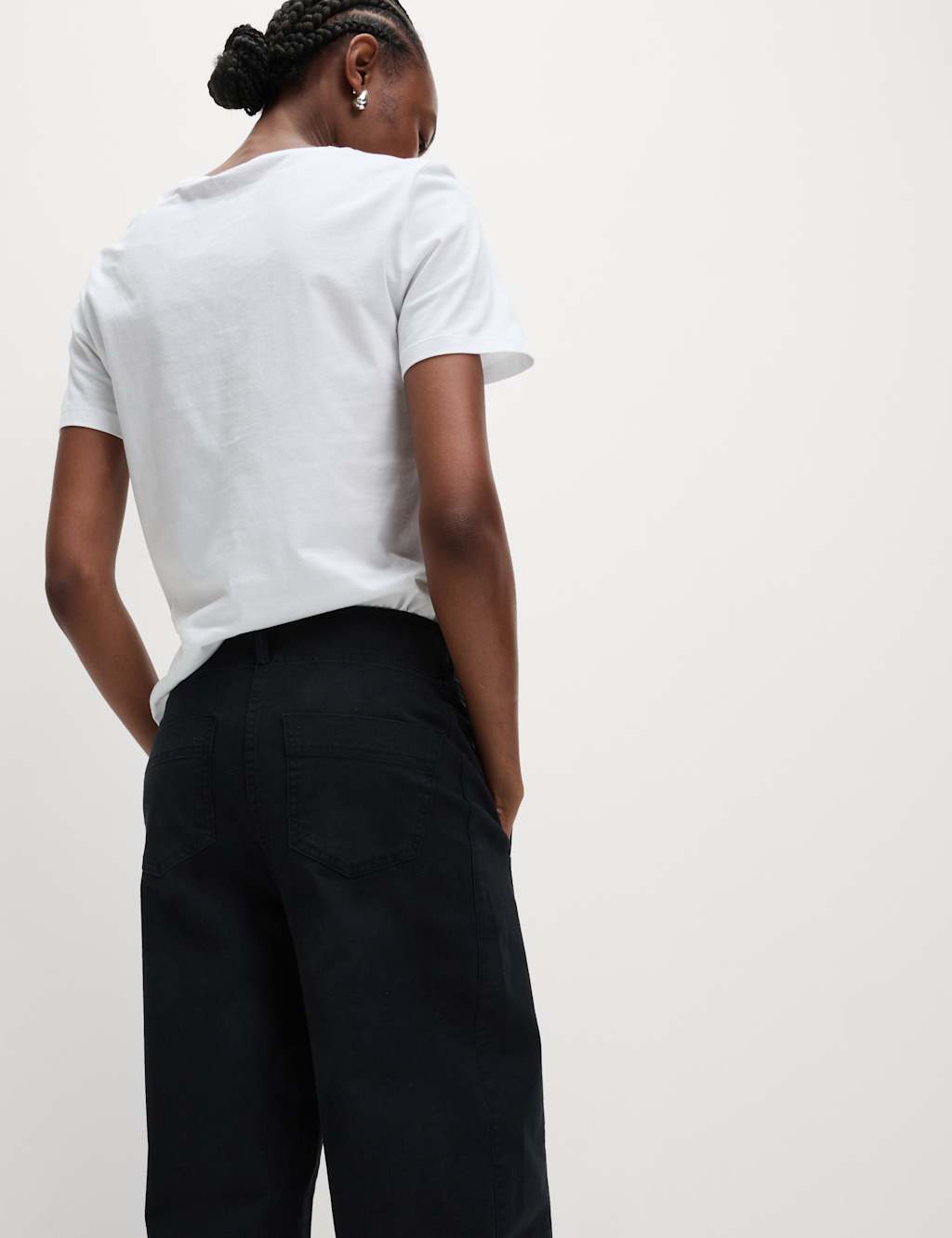 Clean Cotton Rich Carrot Leg Trousers 4 of 5