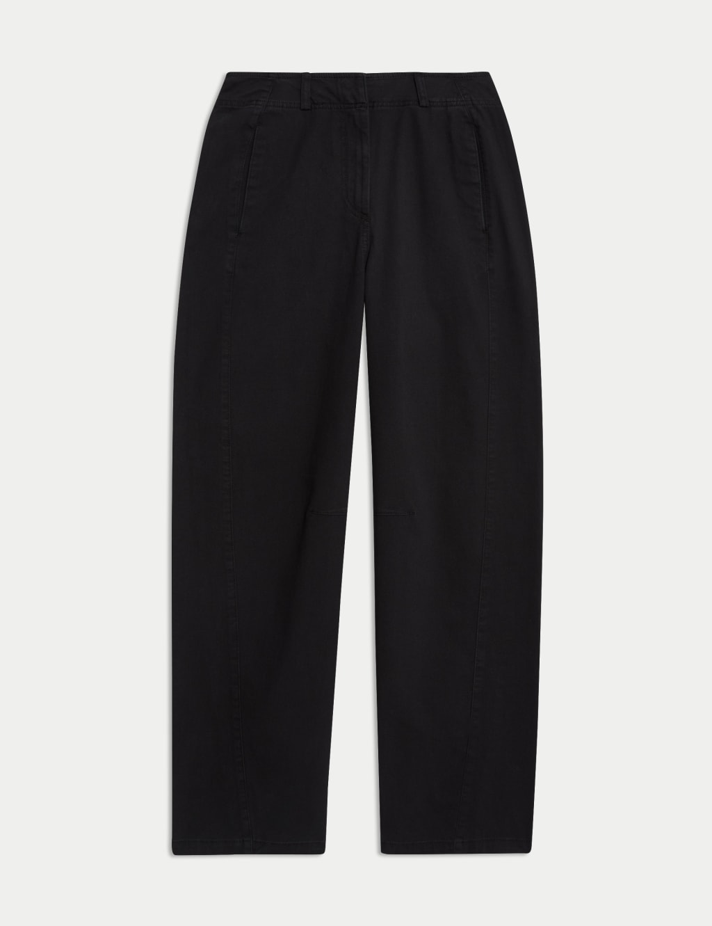 Clean Cotton Rich Carrot Leg Trousers 2 of 5