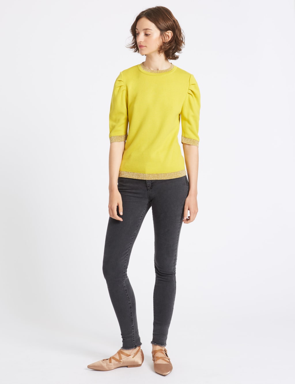 Frayed Hem Mid Rise Skinny Leg Jeans 1 of 6