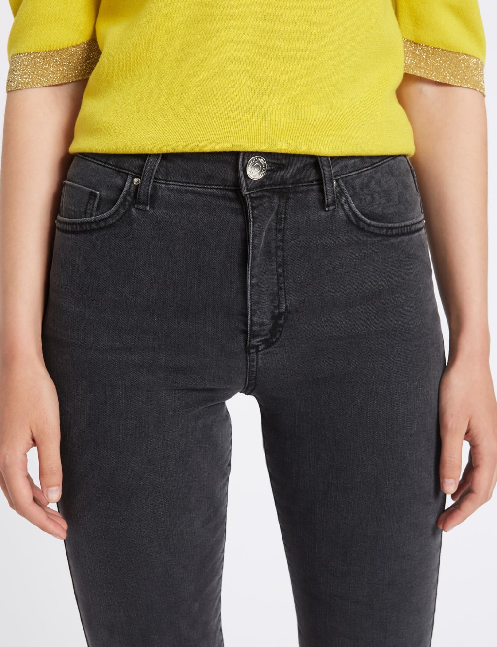 Frayed Hem Mid Rise Skinny Leg Jeans 5 of 6