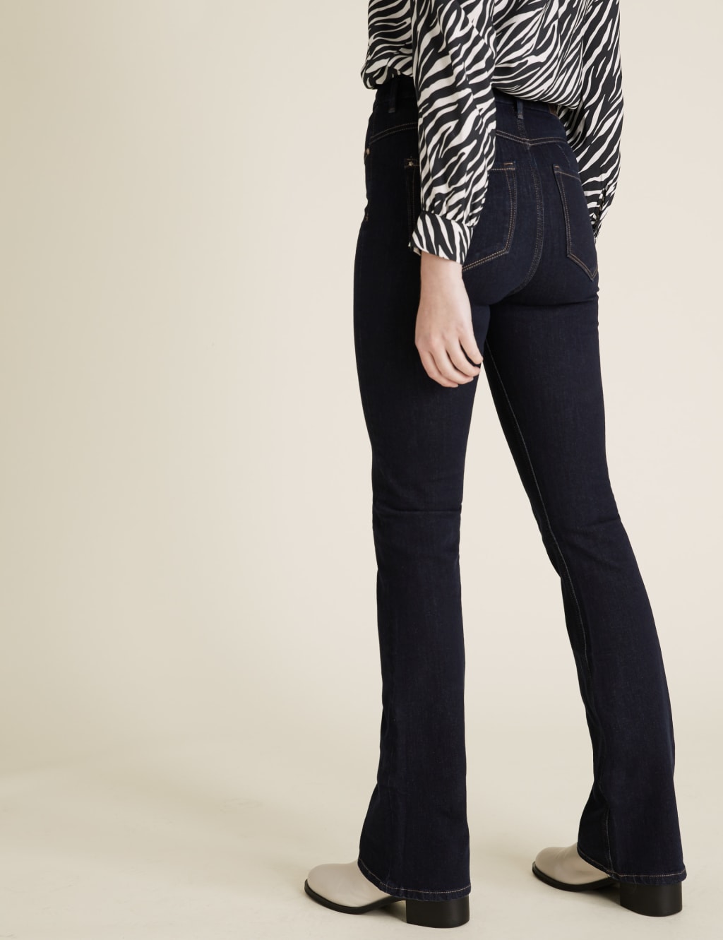 Magic Shaping High Waisted Slim Flare Jeans M S Collection M S