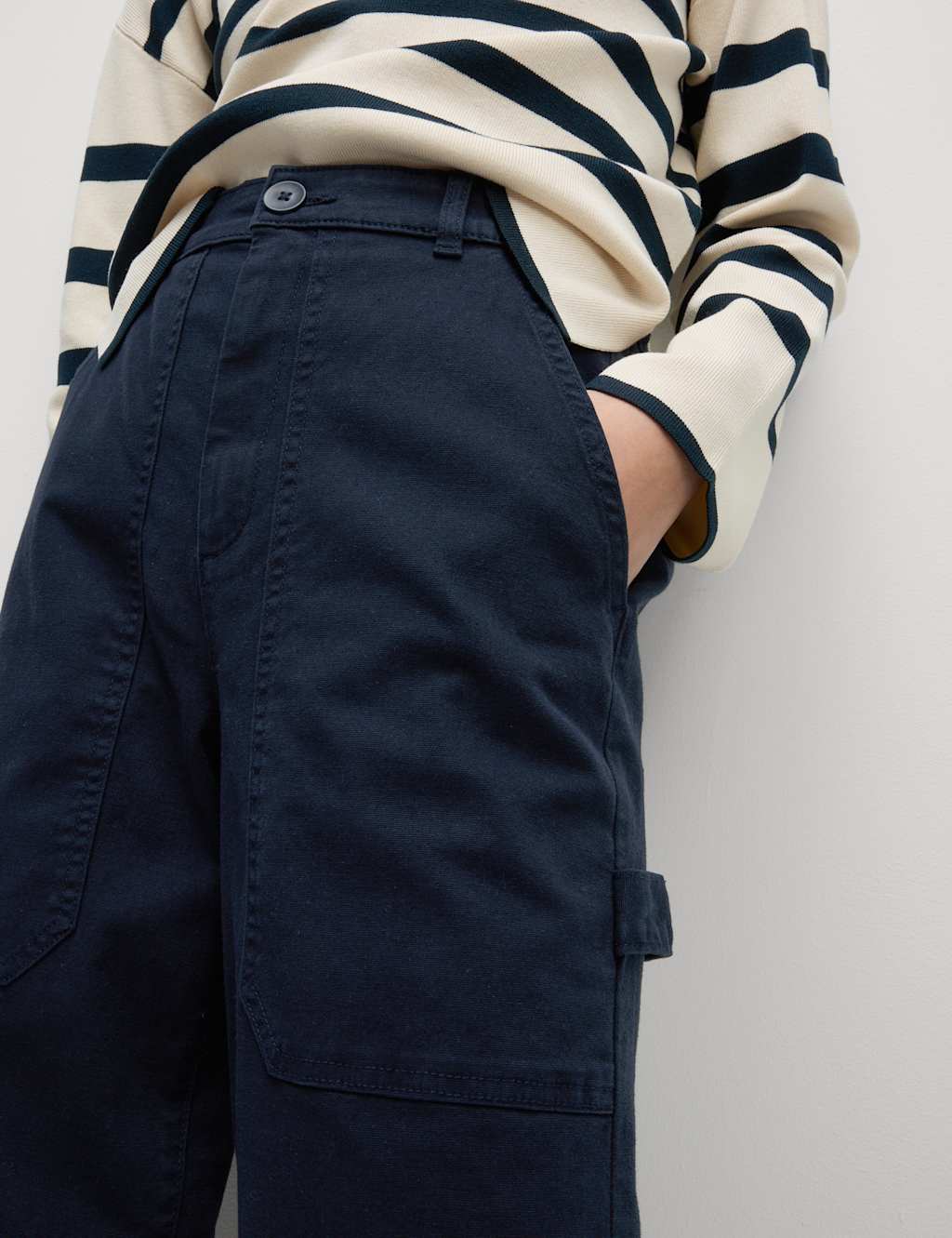 Cotton Rich Carpenter Straight Leg Trousers 3 of 5