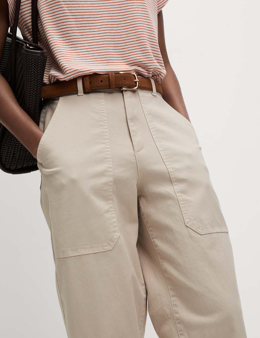 Cotton Rich Carpenter Straight Leg Trousers 3 of 6