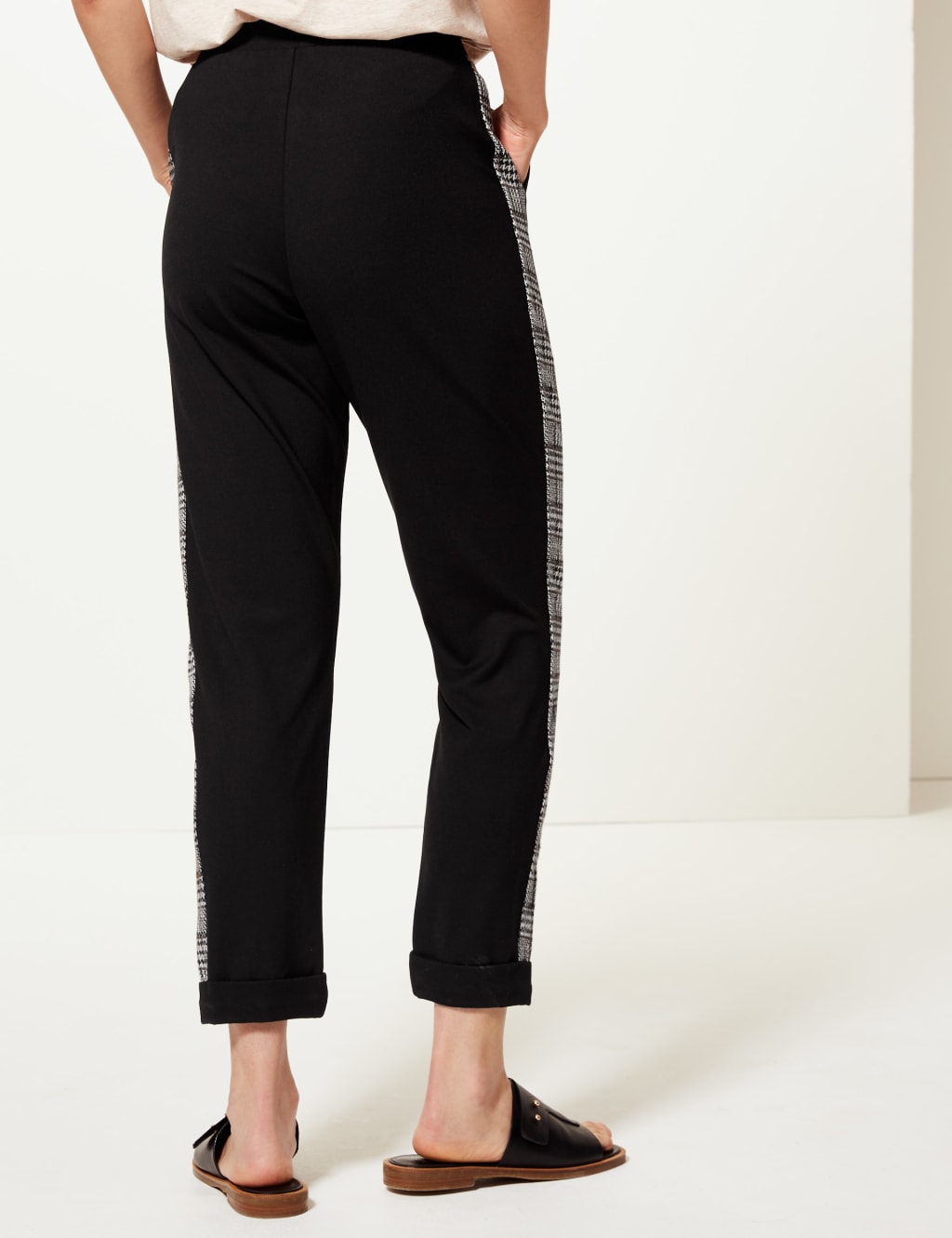 Side Stripe Straight Ankle Grazer Trousers 3 of 5