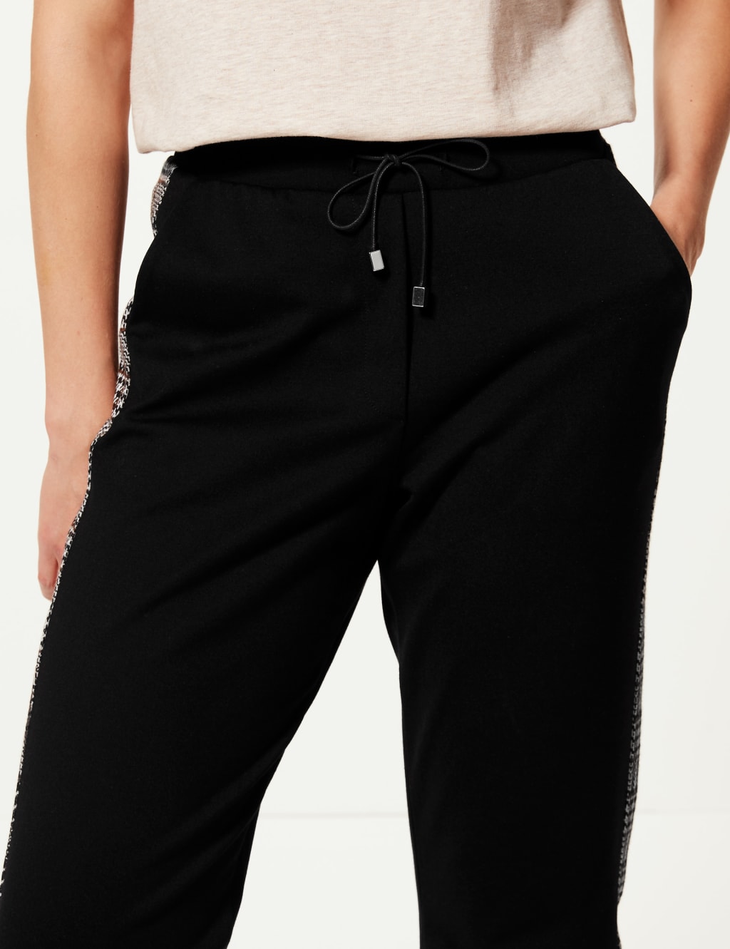 Side Stripe Straight Ankle Grazer Trousers 4 of 5