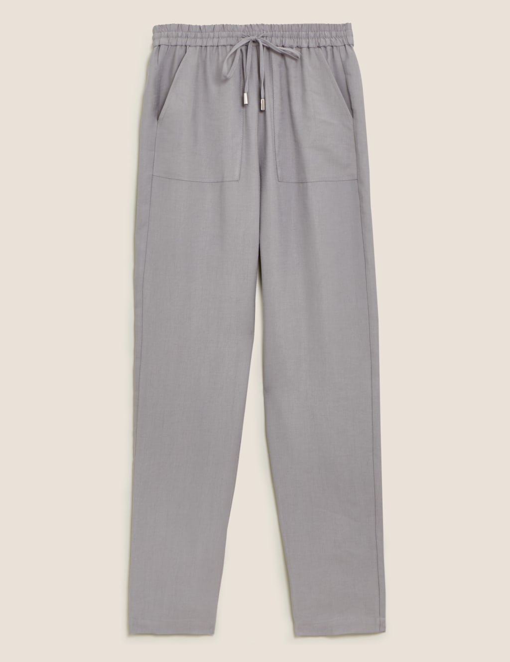 Tencel™ Rich Tapered Ankle Grazer Trousers 1 of 2