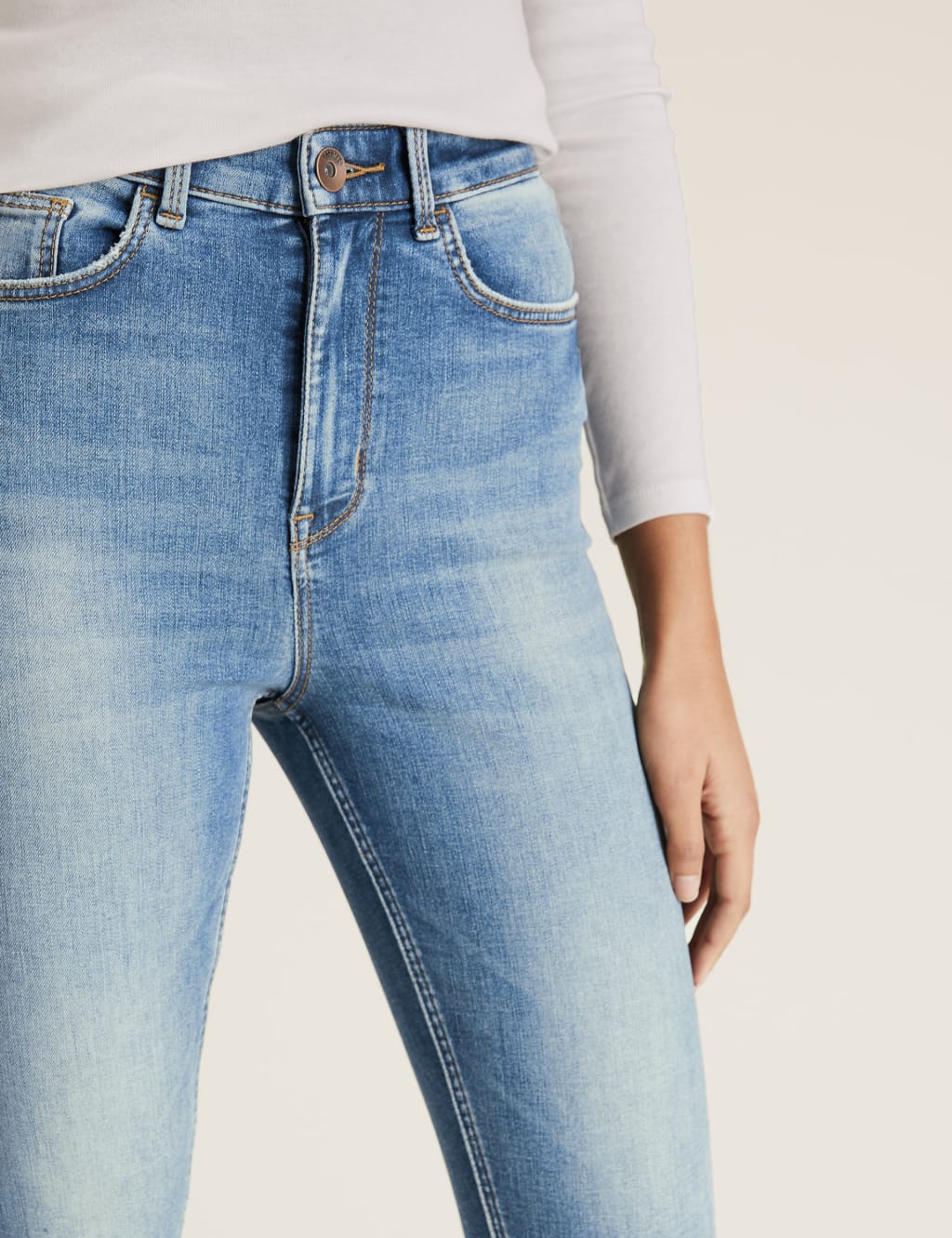 Supersoft High Waisted Skinny Cropped Jeans M S Collection M S