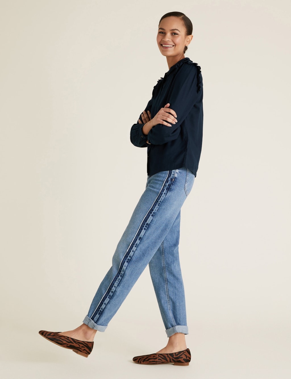 Boyfriend Side Detail Jeans M S Collection M S