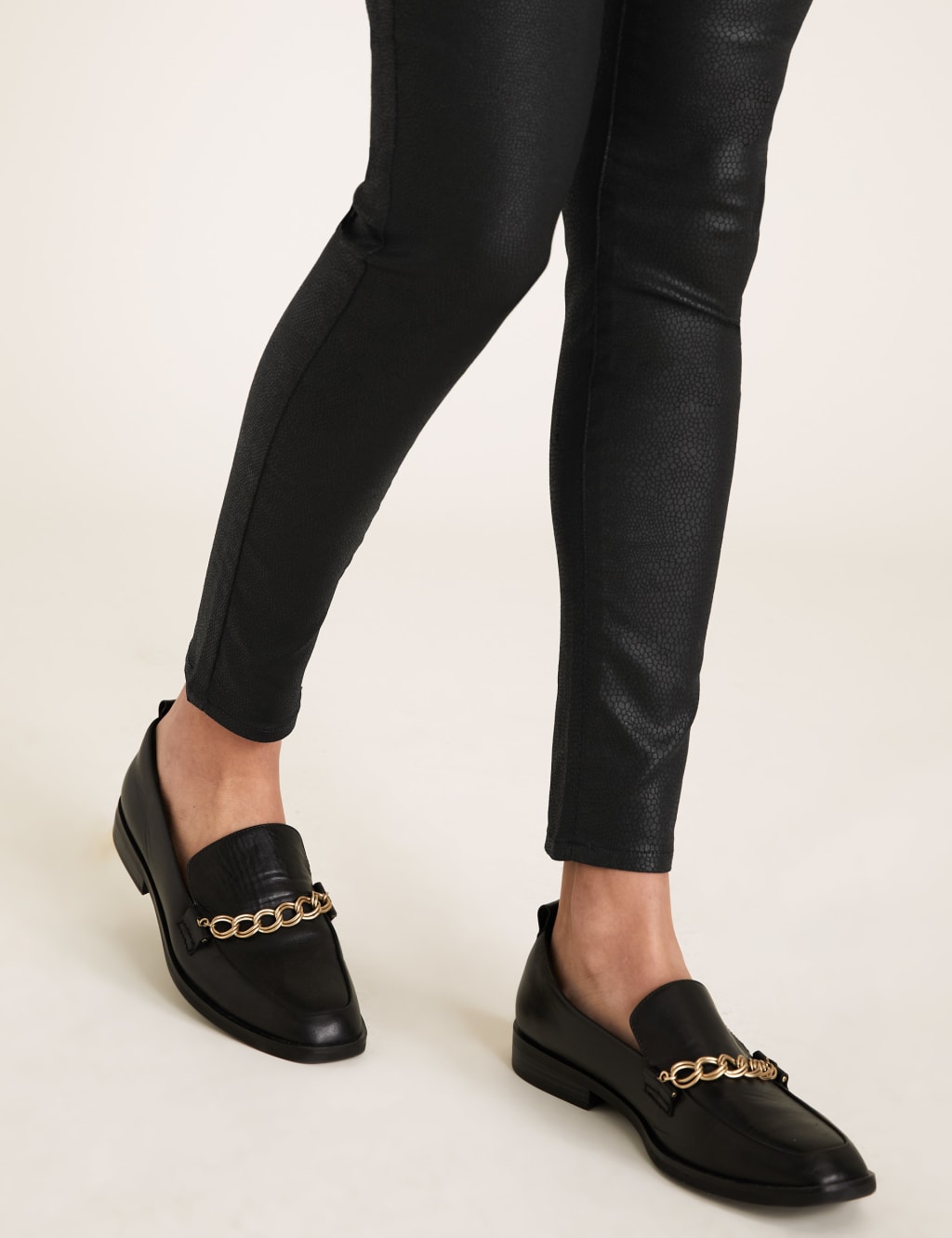 Snake Print Leather Look Skinny Jeans 5 of 5