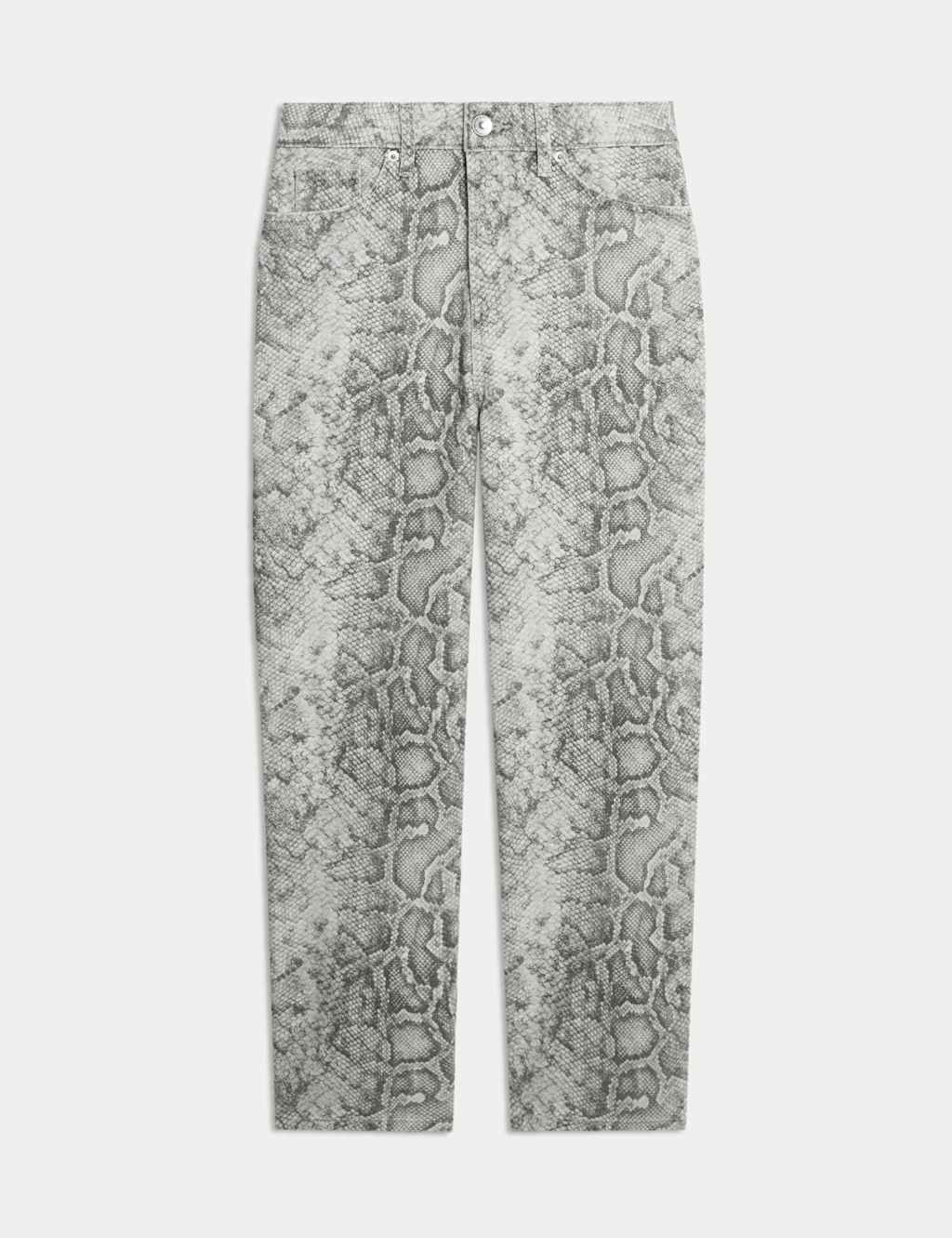 High Waisted Animal Straight Leg Jeans 2 of 5