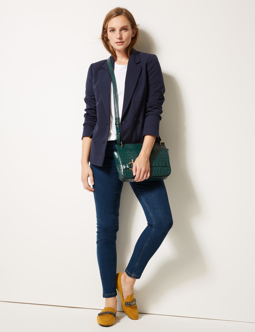 Mid Rise Skinny Leg Jeans 1 of 7