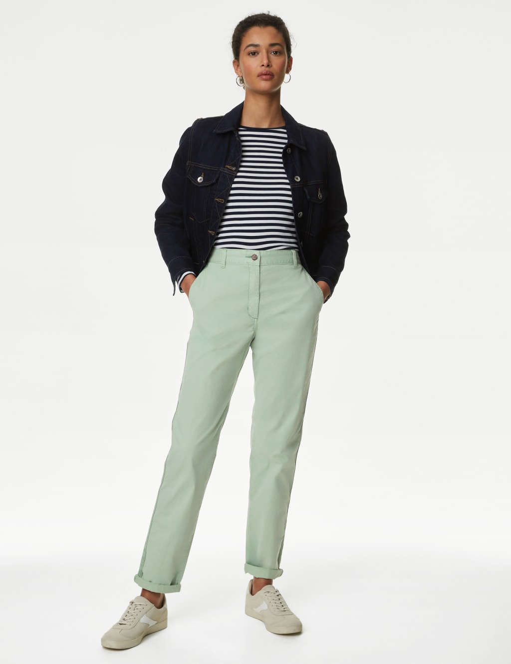Cotton Rich Tea Dyed Slim Fit Chinos 3 of 5