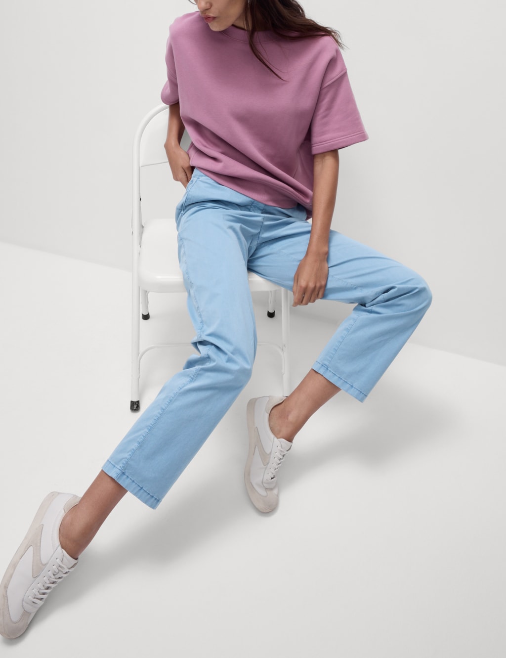 Cotton Rich Straight Leg Ankle Grazer Chinos 5 of 6