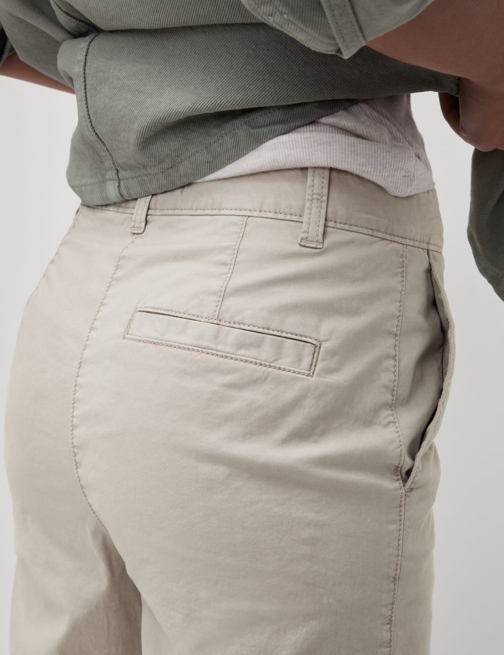 Cotton Rich Straight Leg Ankle Grazer Chinos 5 of 5