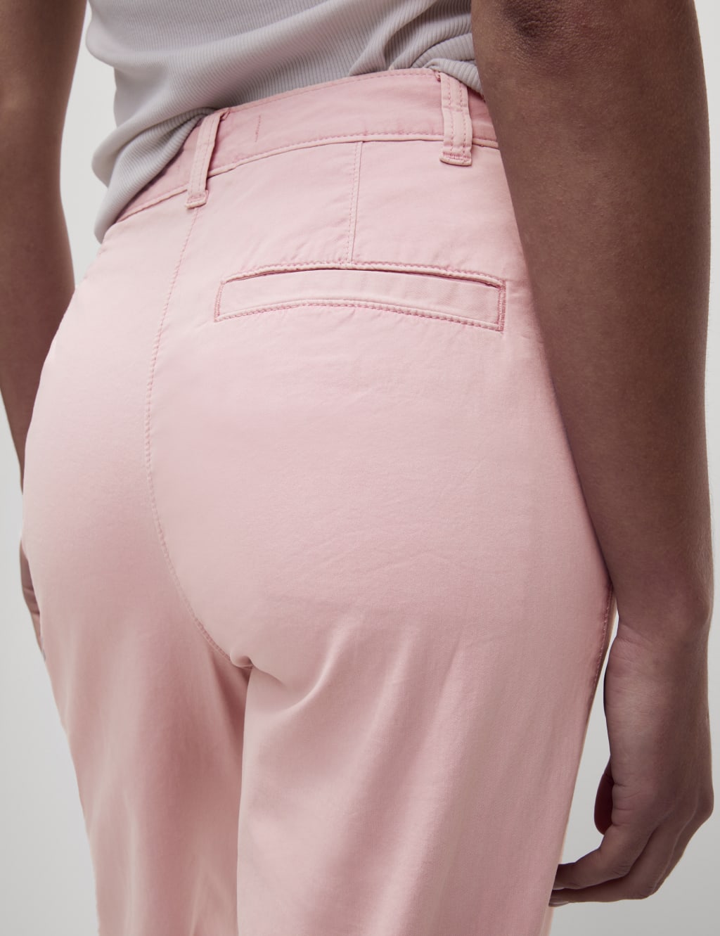 Cotton Rich Straight Leg Ankle Grazer Chinos 3 of 5