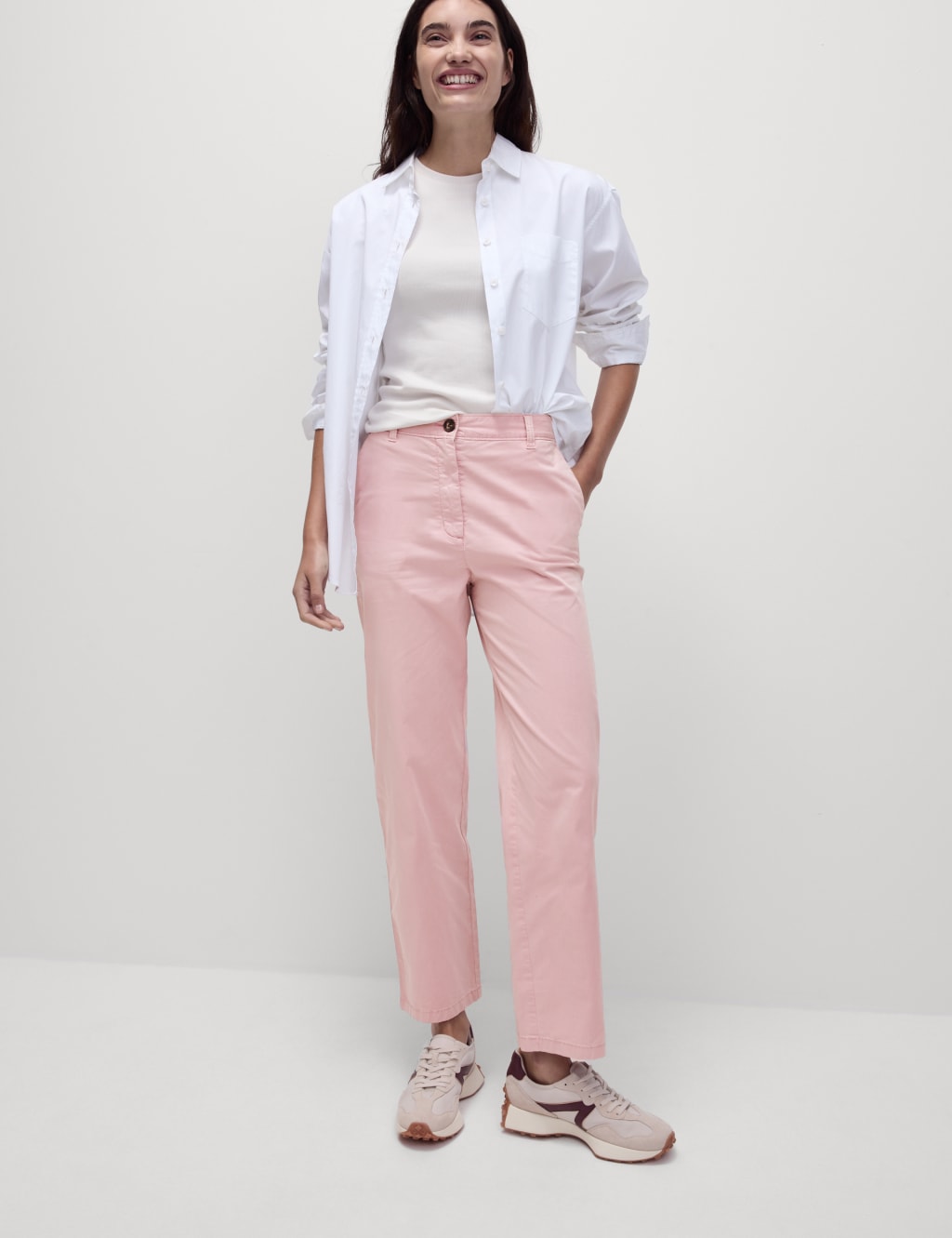 Cotton Rich Straight Leg Ankle Grazer Chinos 4 of 5