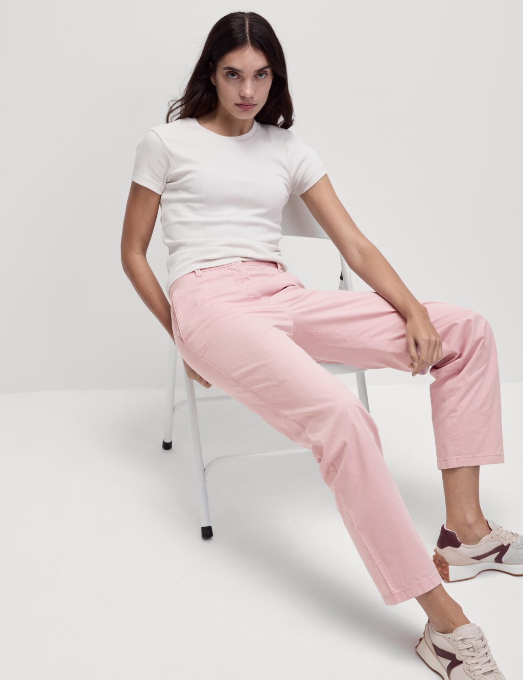 Cotton Rich Straight Leg Ankle Grazer Chinos 5 of 5