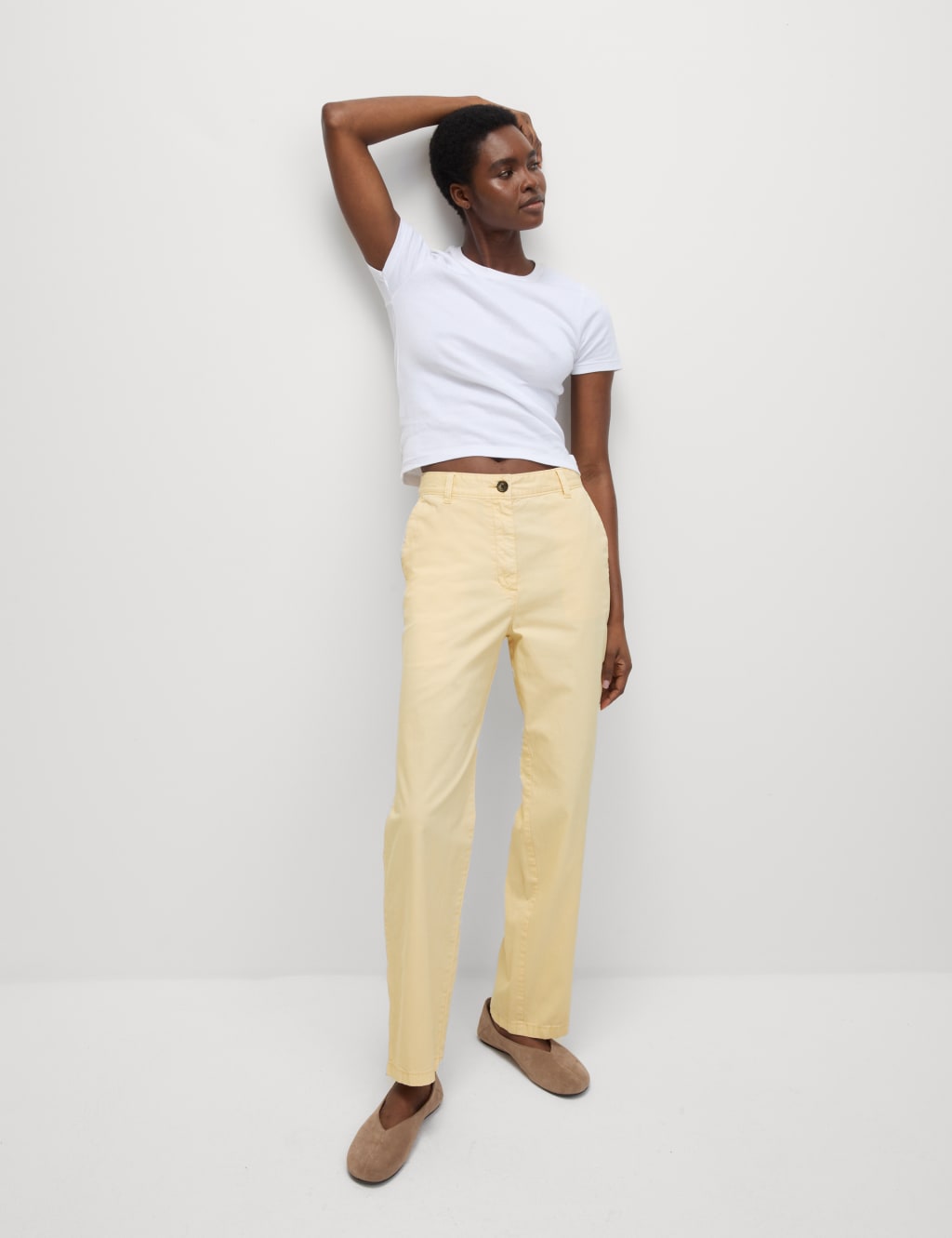 Cotton Rich Straight Leg Ankle Grazer Chinos 4 of 4