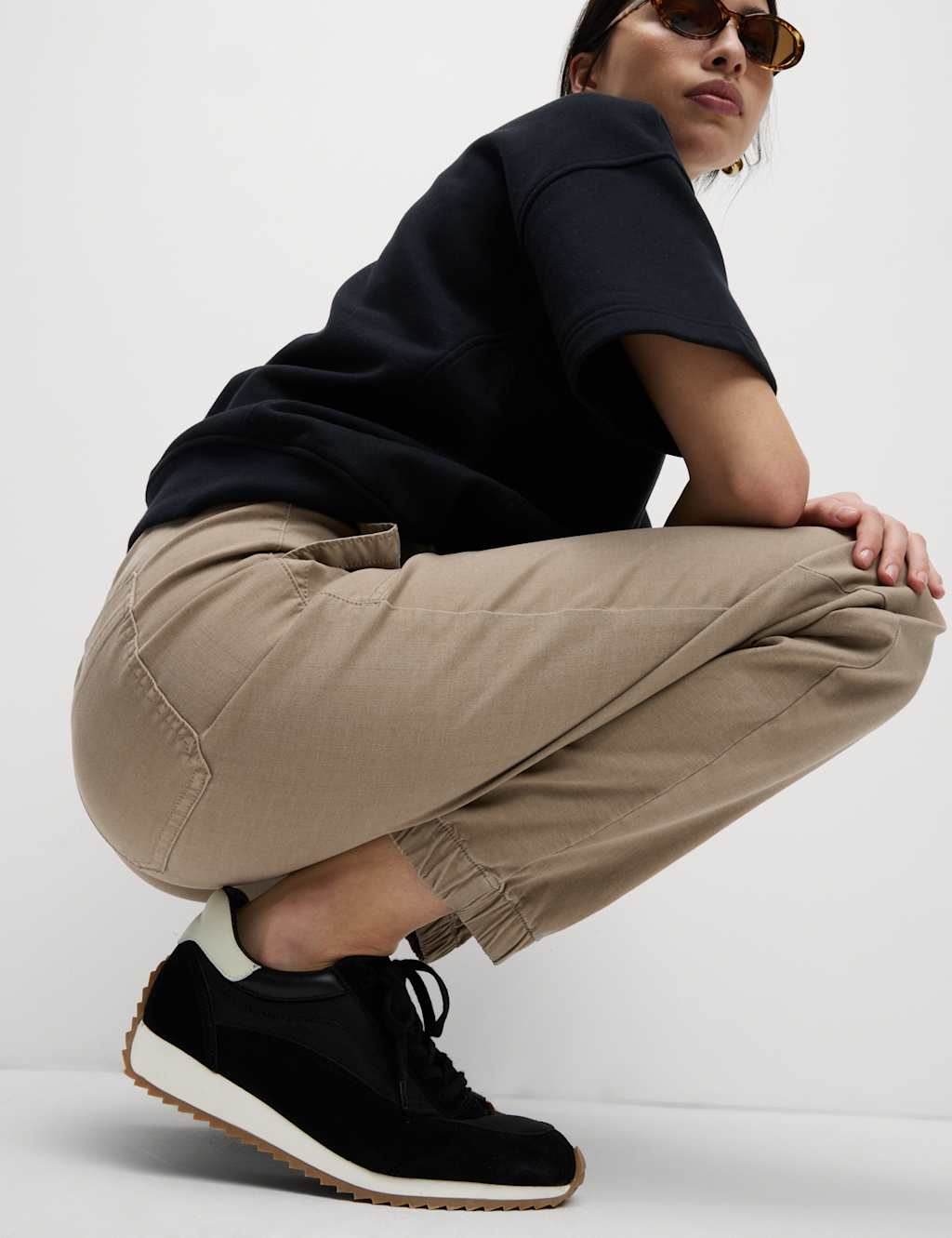 Cotton Blend Slim Fit Joggers 1 of 5
