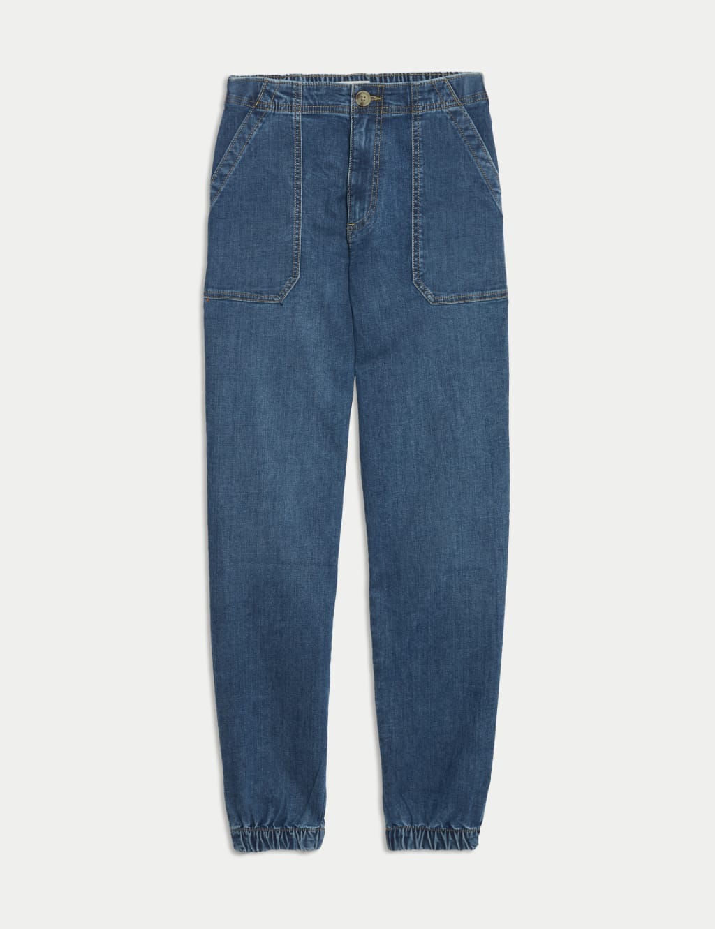 Cotton Blend Slim Fit Joggers 2 of 5