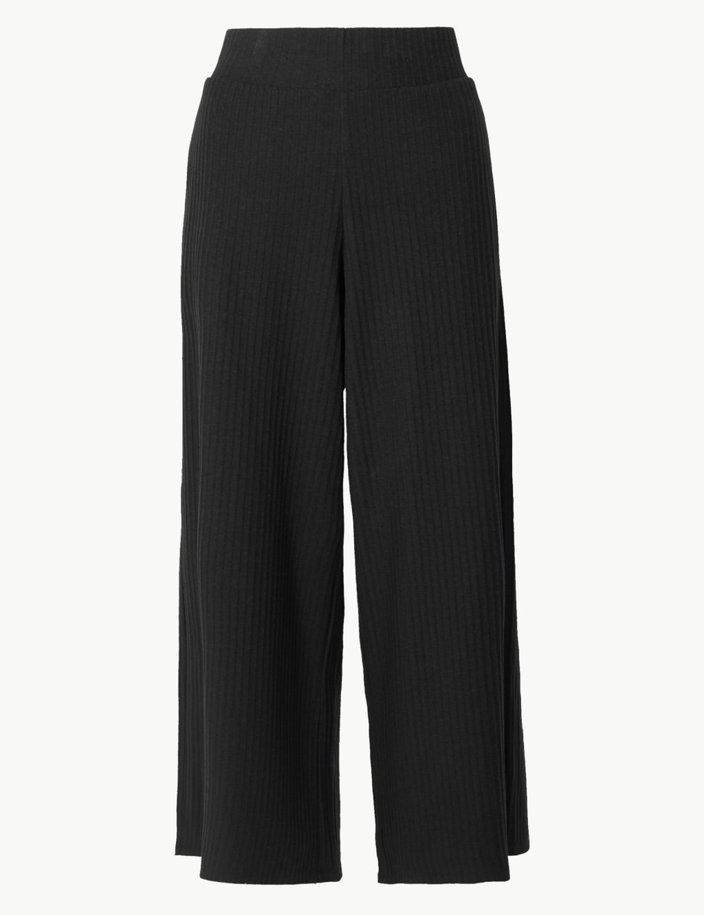 Textured Wide Leg Jersey Cropped Culottes 2 of 5