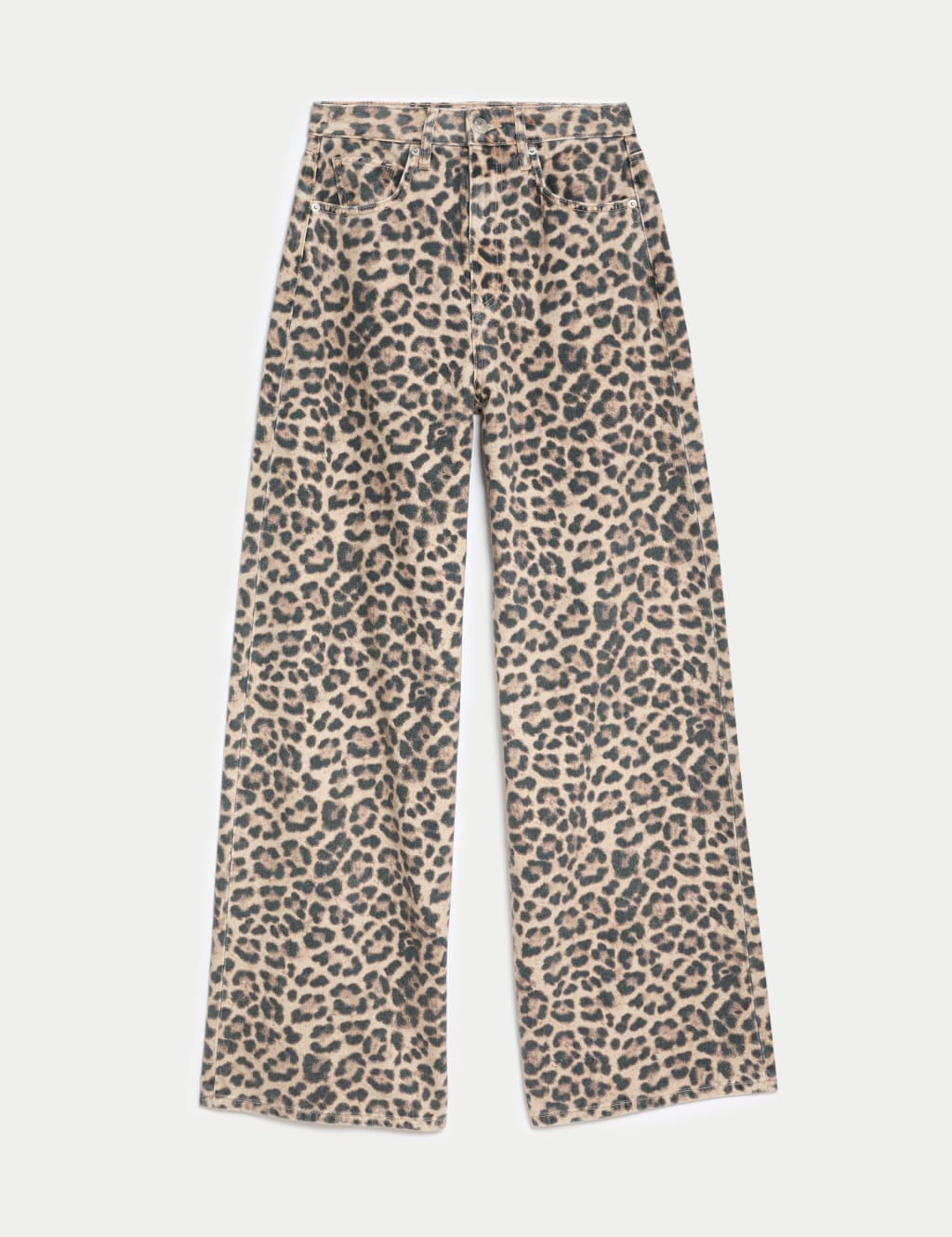 Animal Print Wide Leg Jeans 2 of 5